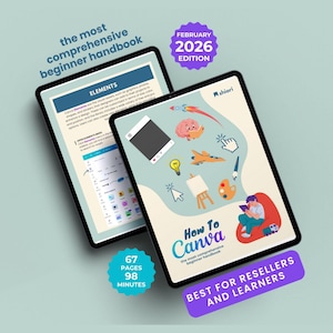 Canva Beginner Handbook 2026 - How To Canva - Crash Course with MRR/PLR (Digital Download)
