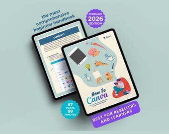 Canva Beginner Handbook 2026 - How To Canva - Crash Course with MRR/PLR (Digital Download)