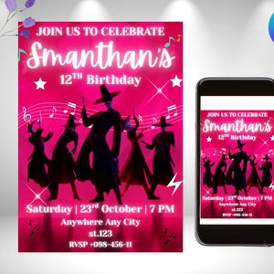 KPOP Demon Hunters Invitation, KPOP Demon Hunters Birthday invitation, EDITABLE K Pop Birthday Invitation, K Pop Warriors Invitation
