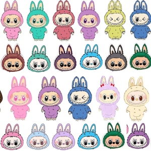 Labubu Designs SVG Bundle, Labubu Clipart, Labubu PNG, Cute Labubu Vector, Cartoon Character SVG, Cricut Cut Files, Digital Download, Labubu