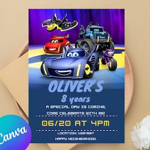 Editable Bat Superhero Invitation Template, Editable Bat Birthday Invitation Digital,Printable Bat Birthday Party Invitation, Boy birthday