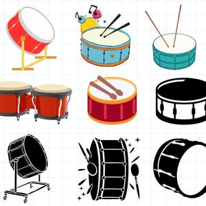 Bass Drum SVG Bundle, Music Svg, Drum Clipart, Svg files for Cricut, Bass Drum, Drummer clipart, Marching Band, Rhythm SVG, Marching Drum