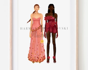 Floral Fashion | Fashion Illustration Print