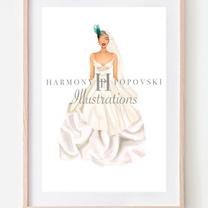 Bridal Bradshaw | Wedding inspired Fashion Illustration Print