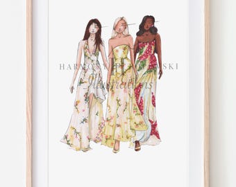 Vintage Spring Runway | Fashion Illustration Print