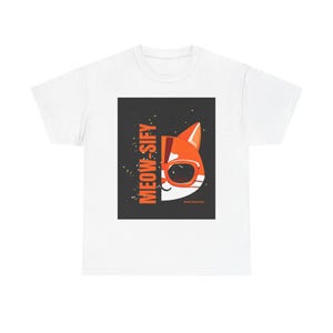 Cat Cartoon T-Shirt, Mewosify Graphic Tee, Funny Cartoon Cat Shirt, Cute Cat Lover Top, Unisex Cotton Tee