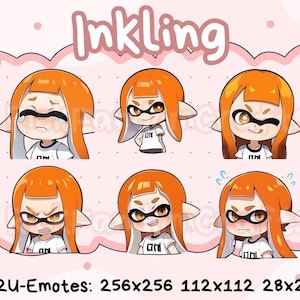 Splatoon Inkling Emotes - Ready to Use Cute Chibi Emotes for Discord, Youtube, Twitch, etc