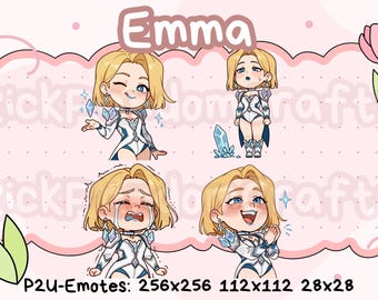 Emotes de Emma Frost de Marvel Rivals (paquete 1): emoticones Chibi adorables listos para usar en Discord, YouTube, Twitch, etc.
