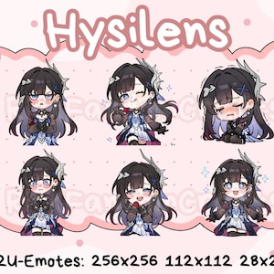 Honkai Star Rail Hysilens Emotes - Ready to Use Cute Chibi Emotes for Discord, Youtube, Twitch, etc