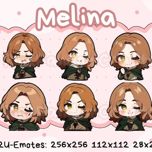 Elden Ring Melina Emotes - Ready to Use Cute Chibi Emotes for Discord, Youtube, Twitch, etc