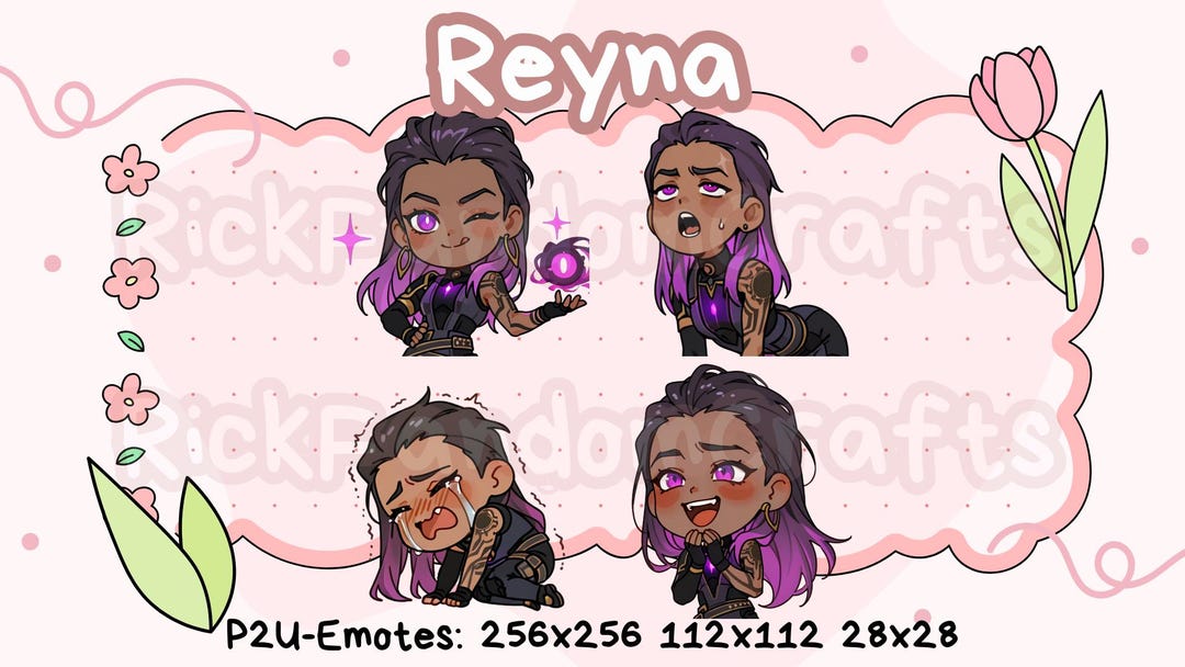 Valorant: Reyna Emotes (pack 1) - Ready to Use Cute Chibi Emotes for ...