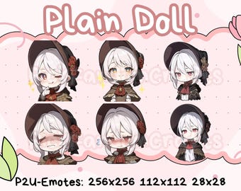 Emoticonos de muñecas sencillas de Bloodborne: Emoticonos chibi adorables listos para usar en Discord, YouTube, Twitch, etc.