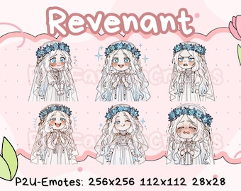 Emotes de Revenant de Nightreign de Elden Ring: Emotes chibi adorables listos para usar en Discord, YouTube, Twitch, etc.