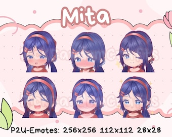 Emotes MiSide Mita: Emotes Chibi lindos listos para usar en Discord, YouTube, Twitch, etc.