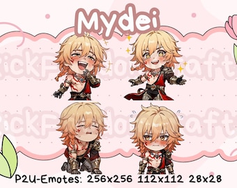 Emotes Honkai Star Rail Mydei (paquete 2): lindos emotes Chibi listos para usar en Discord, YouTube, Twitch, etc.