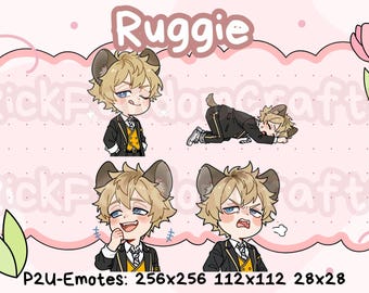 Emotes Ruggie de Twisted Wonderland (Paquete 2) - Emotes chibi adorables listos para usar en Discord, YouTube, Twitch, etc.