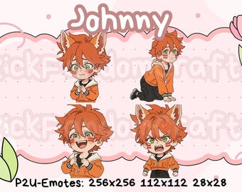 Emotes de To Be Hero Little Johnny (Paquete 2) - Emotes chibi adorables listos para usar en Discord, YouTube, Twitch, etc.
