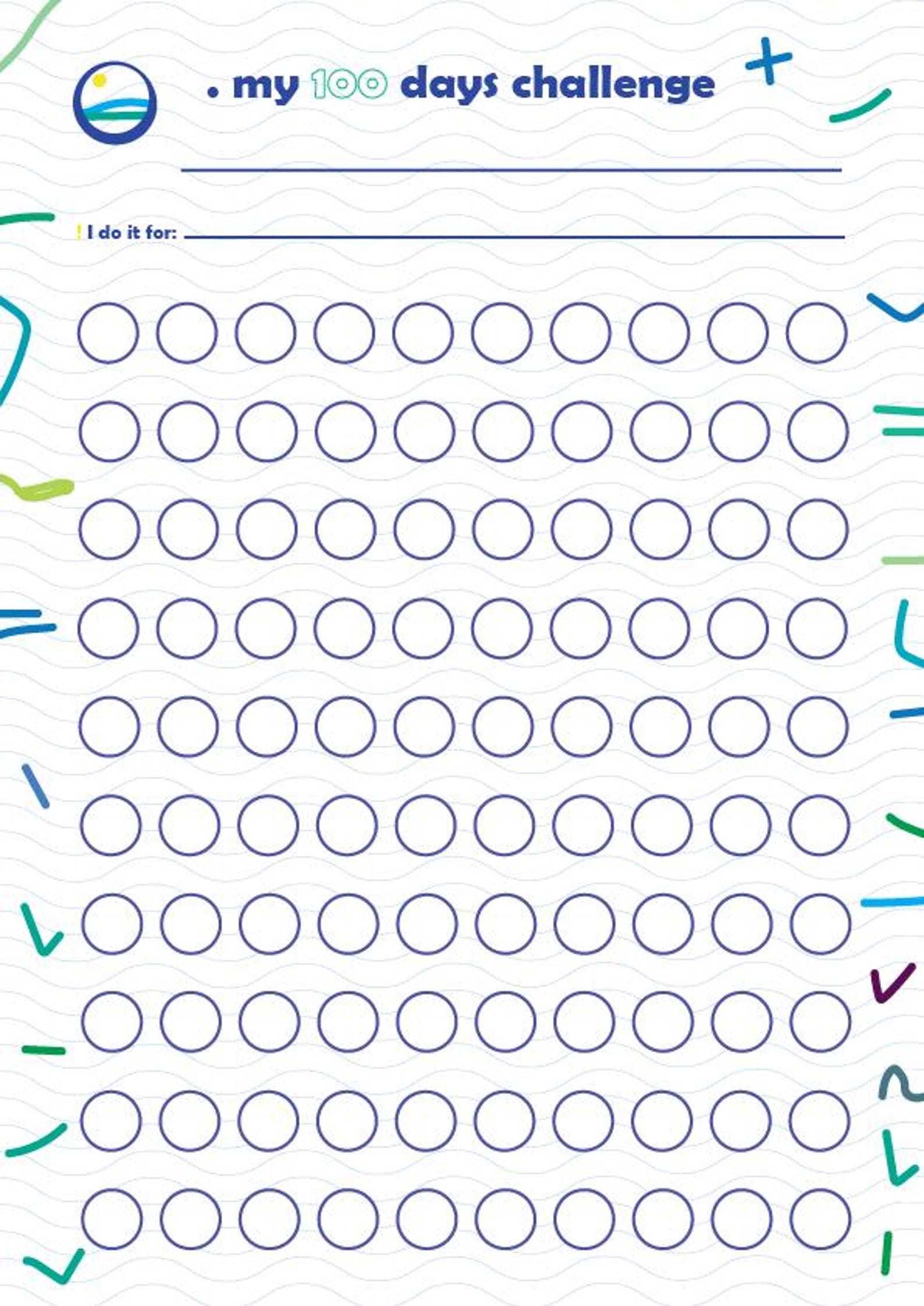 100 Day Challenge Tracker: Habit & Goal Planner (printable PDF) - Etsy