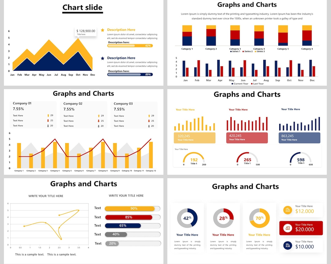 Editable Graphs Editable Graphs and Charts Powerpoint Template, Powerpoint Charts and ...