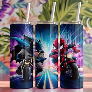Copo Hero 20oz, Copo Skinny Tumbler Wrap, Copo de Personagem de Desenho Animado, Estilo Super-herói, Download Instantâneo, Presente para Crianças, Produto Digital