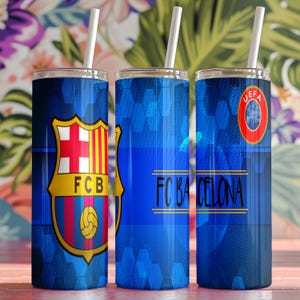 FC Barcelona tumbler Design, Sublimation Designs 20 OZ Wrap, Soccer, Football, Digital, Download, Skinny, Straight, Instant downloadable PNG