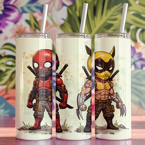 Copo Hero 20oz, Copo Skinny Tumbler Wrap, Copo de Personagem de Desenho Animado, Estilo Super-herói, Download Instantâneo, Presente para Crianças, Produto Digital