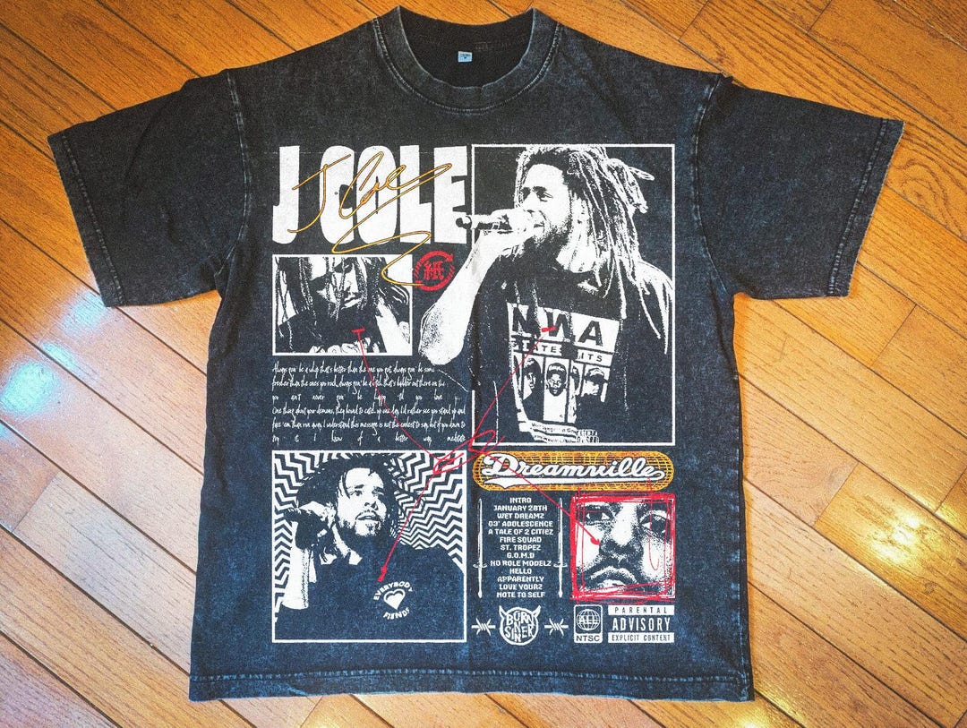 J Cole the Faded Washed Premium Heavy T-shirt, J Cole Hip Hop Hoodie ...
