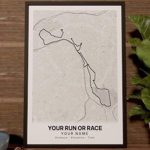 Custom Running Map Print: Personalized Race Route Poster (Digital Download)