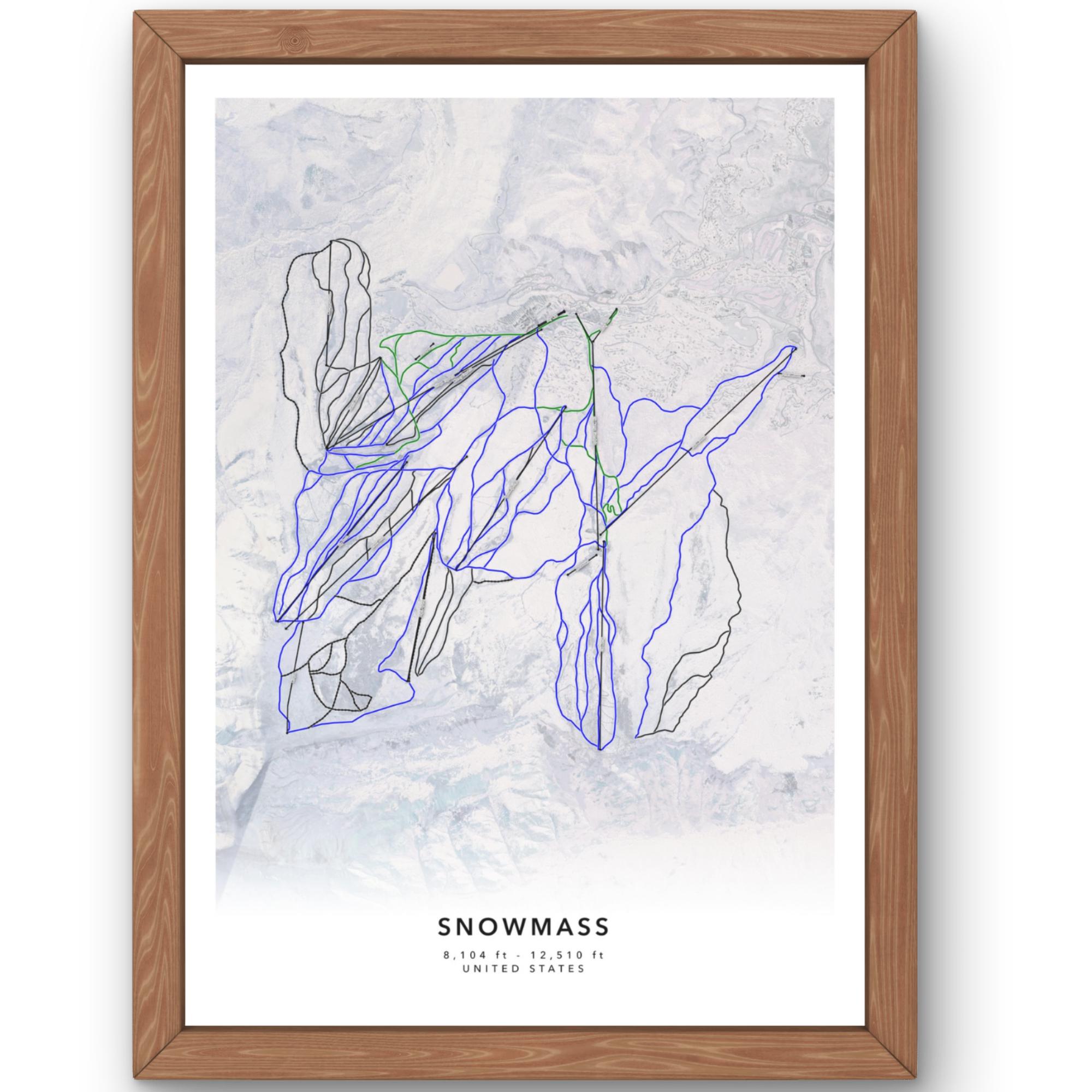その他 She/me Snowmass Alpine Ski Map Poster US - Etsy