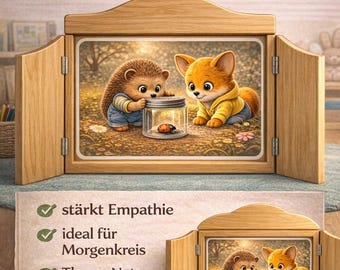 Filo and the Beetle in the Jar – Kamishibai Story for Kindergarten – Understanding Feelings & Mindful Interactions – Picture Cards for Daycare (PDF)