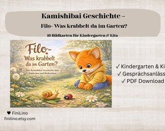 Filo and the Beetle in the Jar – Kamishibai Story for Kindergarten – Understanding & Letting Go of Feelings – Picture Cards for Daycare PDF