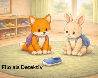 Kamishibai story, Filo, detective, house search, friend | Search & Find | Kindergarten everyday life