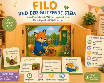 Discovering Nature with Kamishibai | Filo and the Glittering Stone | Nursery & Kindergarten | Picture Book | Morning Circle | Nature Project | PDF Download