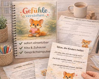 Understanding Feelings in Kindergarten PDF – Materials Folder for Daycare Centers (3-6 years) | Emotional Work, Morning Circle, Games & Activities
