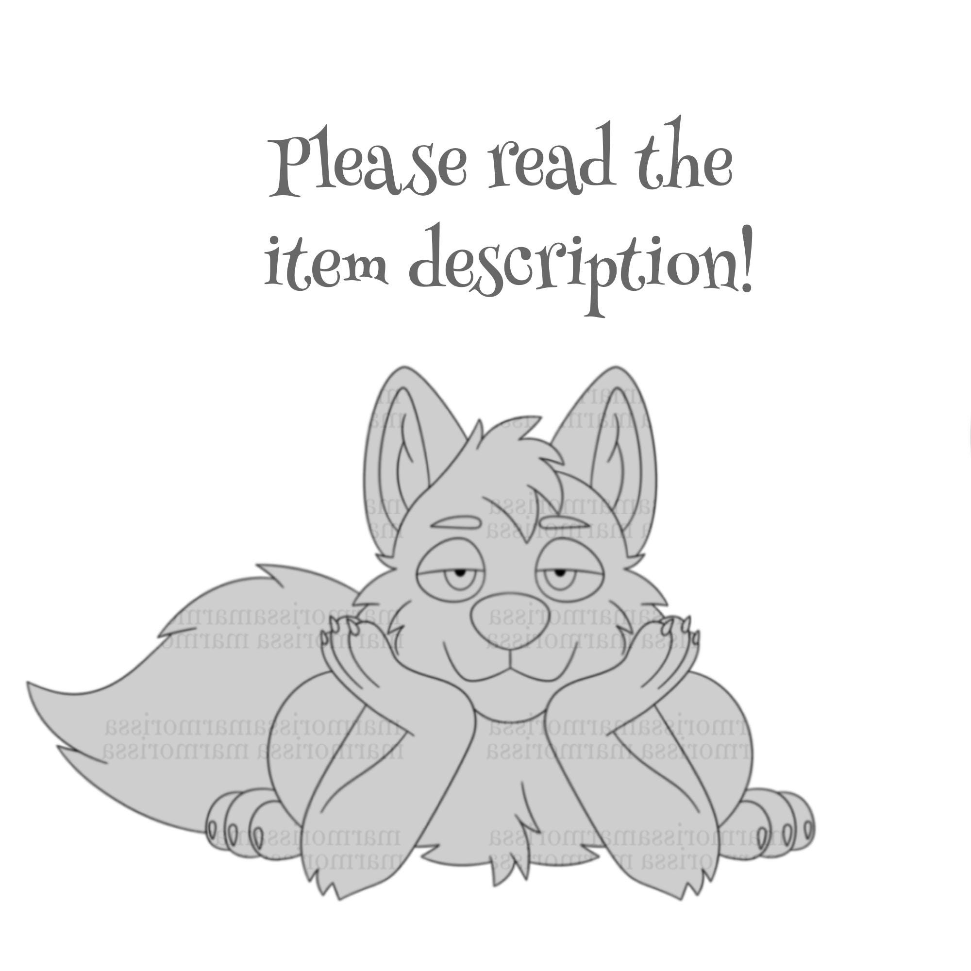 Sticker Base Ref Furry Canine Sticker Base Pack: Cheap Fursona Emote Bases, P2U, PSD ...