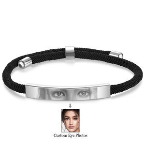 Personalized Eye Photo Bracelet, Human Eye Bracelet, I see You Bracelet for Him, Eye Jewelry Gift, Gifts for Boyfriend,Valentine&#39;s Day Gifts
