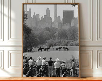 Vintage Black & White Cowboy Golf Tournament Poster Wall Art, Retro Cowboy Golfer Western Photo Wall Decor Sports Art Print Digital Download