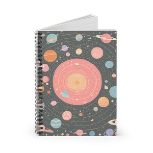 Celestial Spiral Notebook - Ruled Line, Cosmic Journal, Galaxy Diary, Space Lover&#39;s Gift, Starry Notebook for Students