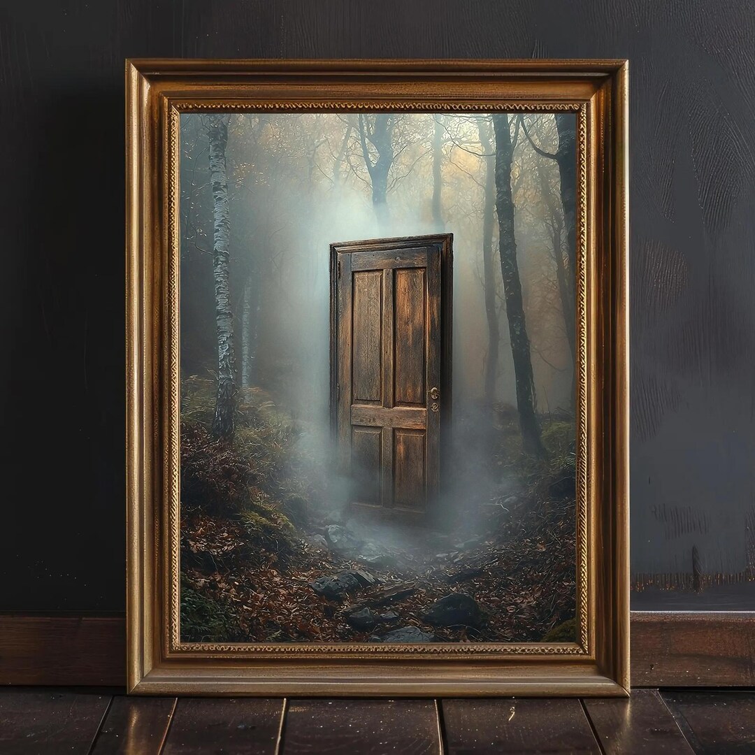 Mystical Floating Door in Foggy Forest – DIGITAL DOWNLOAD, Surreal ...