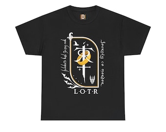 Resa genom Midgård: LOTR-inspirerad grafisk t-shirt för fantasyfans