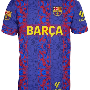 FC Barcelona T-Shirt & Long Sleeve/Custom Soccer/Personalized Football T-Shirt for Players and Fans/Game Day Wear/European Football