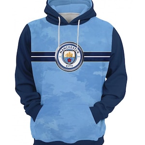 Manchester City Hoodie/Custom Soccer Hoodie/Personalized Football Sweatshirt for Players & Fans/Game Day Wear/European Football