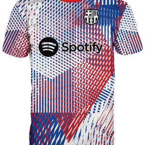 FC Barcelona T-Shirt & Long Sleeve/Custom Soccer/Personalized Football T-Shirt for Players and Fans/Game Day Wear/European Football