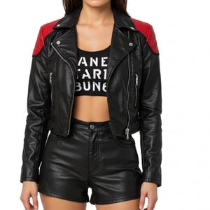 Women biker leather jacket - Handmade Moto Coat – real leather Custom Biker Jacket – Fall Fashion – Gift for Her - Personalized jacket