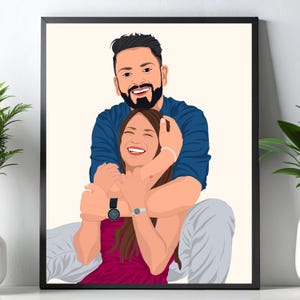 Custom Sibling Portrait, Personalized Sibling Illustration, Gift for Brother, Gift for Sister, Brother and Sister Wall Art, Family Portrait