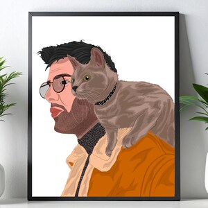 Custom Cat Portrait, Pet Portrait, Gift for Pet Parents, Cat Lover, Gift for Pets, Pet Owners, Digital Pet Illustration, Birthday Gift