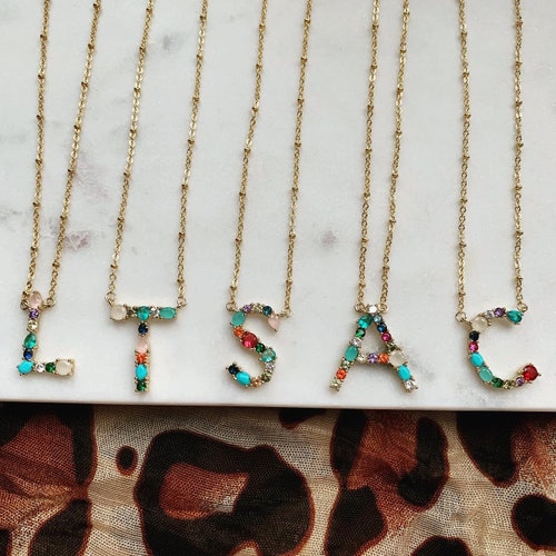 Silver Oversized Letter K Necklace Big Letter K Necklace Etsy