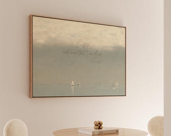 Calm Sea and Sailboats | Be Still and Know | Scripture Wall Art | P0047