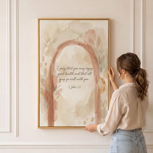 Abstract Christian | Minimalist Christian | Abstract Terracotta Arch Christian Wall Art Print | X0052