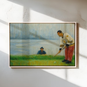 Happy Gilmore Scene Wall Art - Happy Putting Wall Art - Happy Gilmore Art - Funny Golf Gift - Funny Golf Print - Man Cave